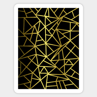 Golden Geometric Shapes Sticker